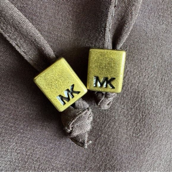 MICHAEL Michael Kors Silk Dress sleeveless Brown Dress Embellished Neckline XS - Picture 4 of 15